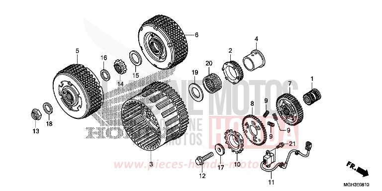 CLUTCH (VFR1200XD) for VFR1200X Dual Clutch DEGITAL SILVER METALLIC (NHA30) from 2012